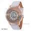 Luxury Women Fashion Leather Band Quicksand Crystal Quartz Watch