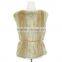 Ladies knitted rabbit fur gilet natural color fur gilet KZ14111
