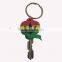 well design terrible skull shape soft pvc bracelet key holder
