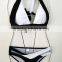 Wholesale black & white fashion sexy mature women bikini swimwear 2016