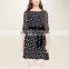 Polka Dot with Belt Chiffon Maxi Dress for Women L1347