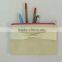 White little zipper canvas pouch,printed cotton makeup bag