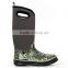 waterproof warm ladies fashion neoprene fabric rubber rain boots