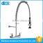 Modern kitchen design chrome finishing 8" wall mounted pre rinse brass faucet