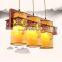 Special offer sheepskin lamp small droplight of classical Chinese woodwork single head carving restaurant Lighting