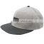 High quality flat brim 100% cotton plastic buckle gray colour custom embossed waterproof snapback