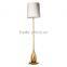 2017 hotel decorative unusual solid brass floor lamp with linen shade good for inn decor high end standing reading lamp