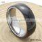 Fashion Wood Jewelry Brushed Surface KOA WOOD Inlaid Inner Titanium Ring