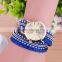 Woman Girl Vintage Leather Bracelet Quartz Wrist Watch