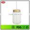 540ml bpa free single wall clear plastic mason jar tumbler with metal lid and straw