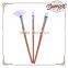 Cheap Price 3 Pcs Wood Artist Flat Brushes White Nylon Fan Head Brush Watercolor Gouache Set For Student Drawing