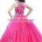 Red Lace Appliqued Ball Gown Custom Made Vestidos Flower Little Girl for Wedding Party TF024 elegent girls party wear