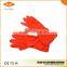 red latex rubber household gloves