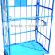 mobile powder coated wire container cage,cart