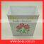 White Square Metal Outdoor Oval Planter Flower Pots