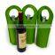 2015 New design hot and fashion felt wine bottle bag promotional felt with leather bag