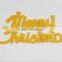 Christmas Decorative English Alphabet Merry Christmas Word Hanging Decorations Non-woven Golden Christmas Decorations