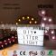 party decorative cinematic light box with letters