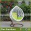 Fabric cushion rattan recliner patio swings