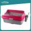 Hot selling indoor outdoor portable cat toilet PP plastic cat litter box with scoop