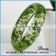 Eco-friendly Epoxy Resin Fashion Pressed Dried Real Flowers Clear Resin Bracelet Bangle for Women