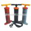 Outdoor bicycle double action hand air pump inflate and deflate with 4 nozzles