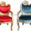 China hot sales antique style wedding chair for bride and groom