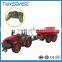  China Wholesale Sale Plastic Farm Trailer Wheels Trucks Set Battery Radio Remote Control Toy Tractor for Children