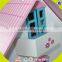 Wholesale kids beautiful wooden dollhouse miniatures fashion baby wooden dollhouse toy W06A030
