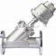 Stainless steel pneumatic angle seat valve