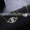 Rhinestone Evil Eye Charm Gold Chain Bracelet