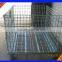 Folding rolling metal steel wire mesh warehouse storage cage