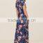 2017 New Autumn Fashion Long Romper For Women 2 Pieces Playsuits Dress Plus Size Floral Maxi Romper