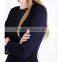 Wholasale Women Apparel Black Round Neck Long Sleeves Embroidered Crepe Playsuit(DQE0104J)