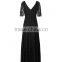 Ladies' fashion shoret sleeves cotton lace slim fit style max dress mexican dresses