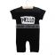 2017 hot sale Newborn baby clothes Wholesale unisex custom printing jumpsuit plain summer organic cotton knitted baby romper