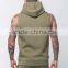 tech fleece custom sleeveless hoodie for men hot sale plain tracksuit top full face zip hoodie oem gym hoodie wholesale