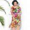 2017 summer plus size printed dress cool chiffon maternity dress