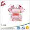 Custom 100% cotton stripe t shirt summer children clothing