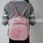 Myfur Cute Baby Pink Girls Fashion Mink Fur Leather Backpack Customized Bags