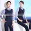 Juqian Fashion Design Stripe Black Blue Elegant Lady office uniforms for ladies