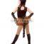 2016 New Design -little kids brown velvet tutu-monkey character stage dress
