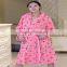 colorful spot flannel fleece for ladies winter gown