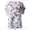 Short sleeved large print chiffon jacket shirt SD103