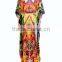 Latest New Digital Print Long Kaftans Colourful Long Digitally printed evening beach kaftan for woman visocse chiffon long dress