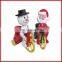 Wind up plastic children Santa Claus/Snowman Christmas toy