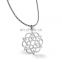2015 latest 316l stainless steel flower of life pendant jewelry