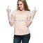 2015 Factory Direct Price Wholesale 100% Cotton Peach Raglan Sleeve T-shirt