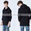 T-MH566 China  Men Black Cotton Quarter Zip Hooded Sweatshirt