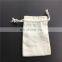 Pure white cloth bag with stronger rope tied with custom logo